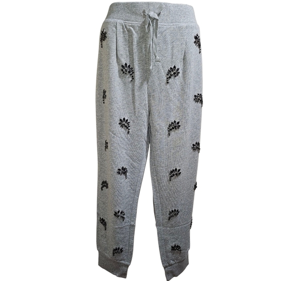 Juicy Couture Pants - NWT Juicy Couture Embellished Joggers Gray Silver Lining Large